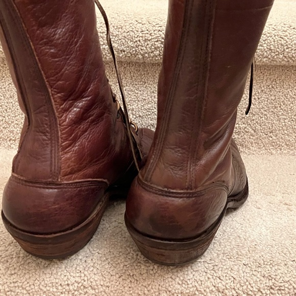 ROPER HANDMADE BOOTS VTG WESTERN STYLE HEAVY COWHIDE LEATHER EUC SZ. 9 1/2 E - Picture 4 of 6